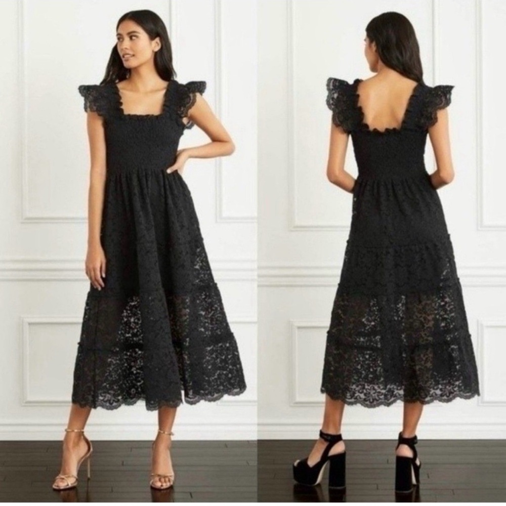 NWT Hill House Collectors Edition Sexy Black Lace Maxi Dress